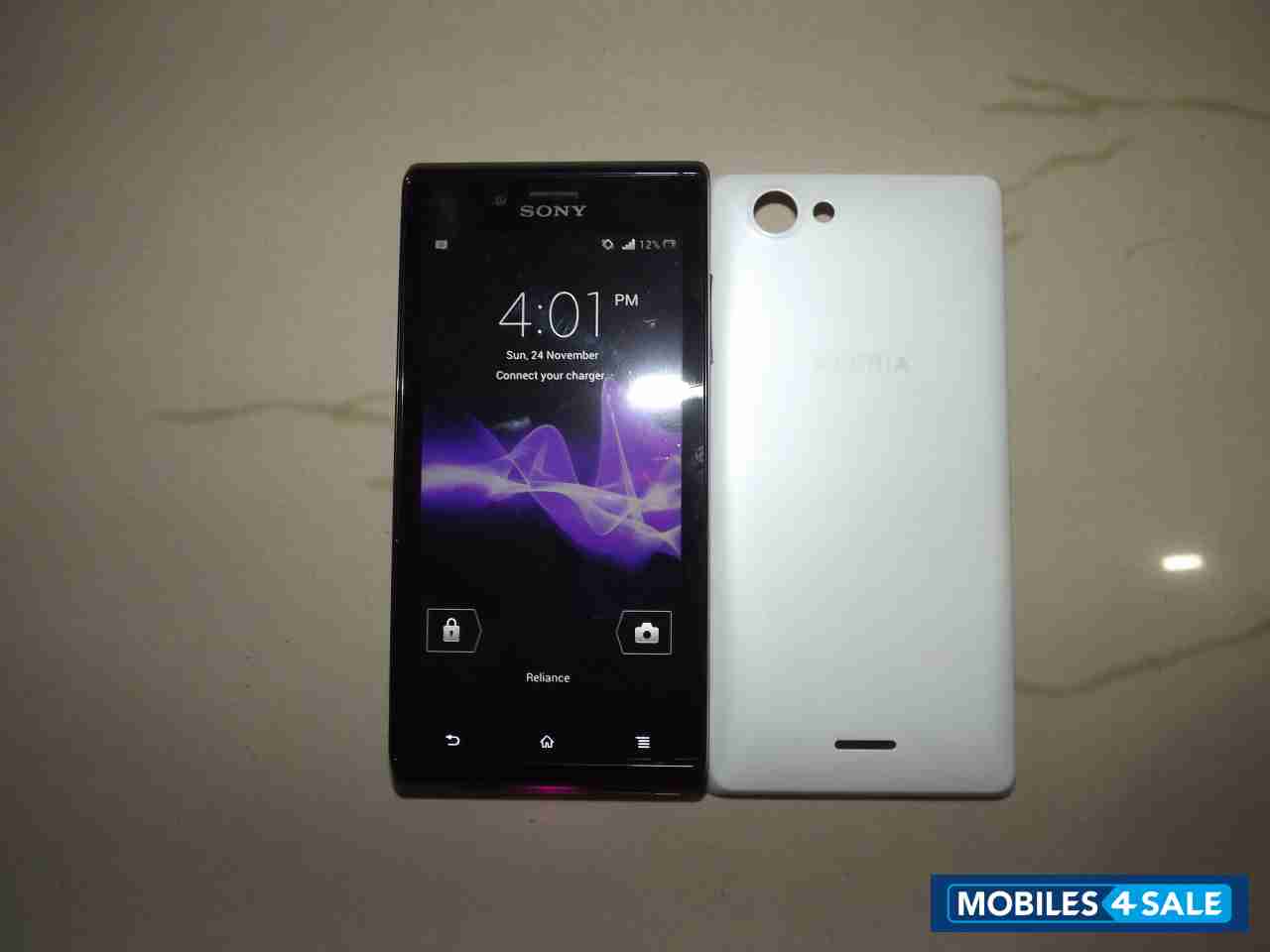 White Sony Xperia J