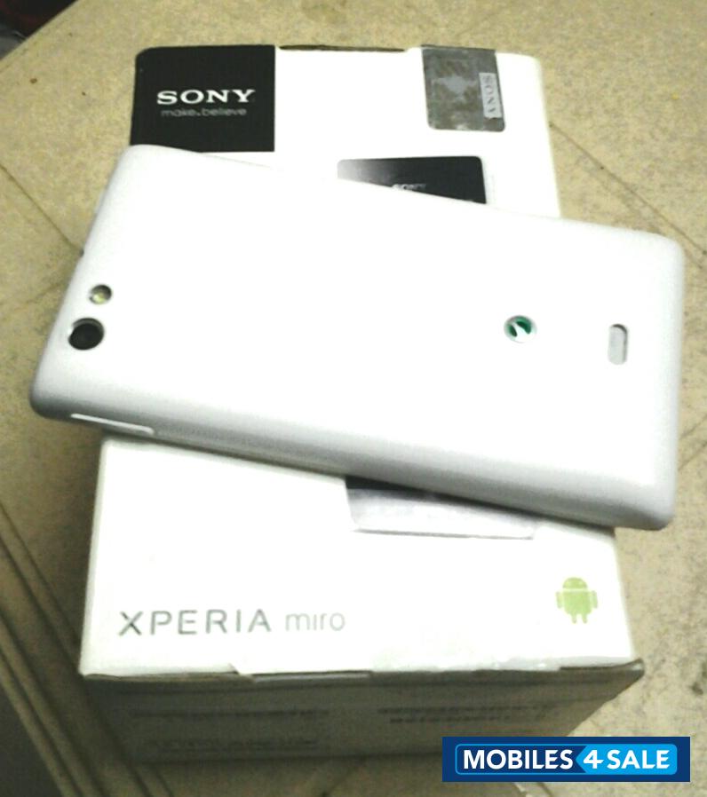 White And Silver Sony Xperia miro