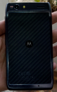 Black/grey Motorola RAZR XT910