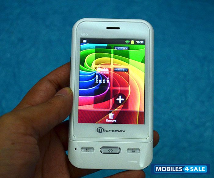 White Micromax A50 Ninja