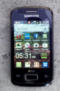 Black Samsung Galaxy Y Duos S6102