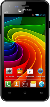 Black Micromax A67 Bolt