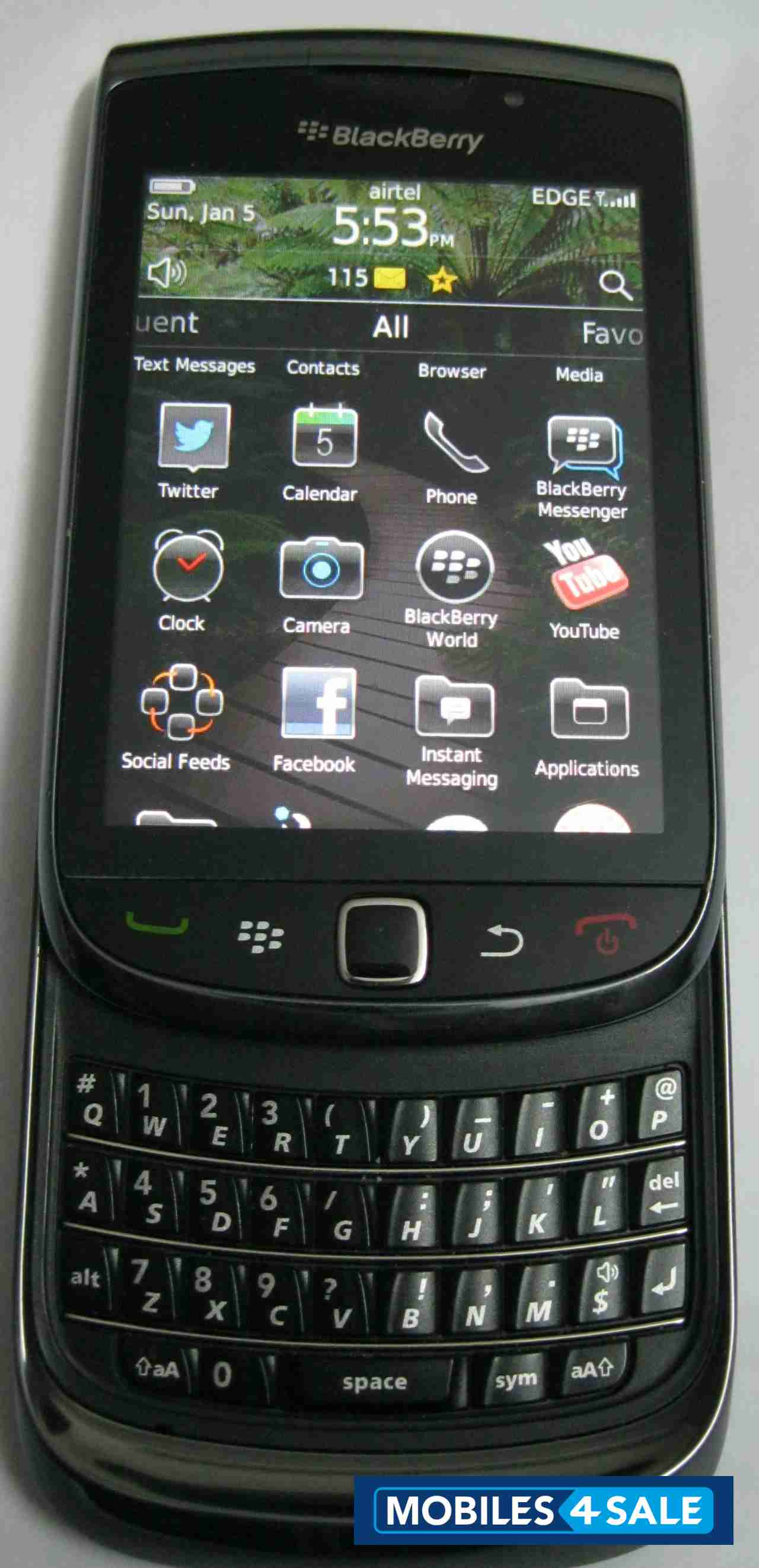 Black BlackBerry Torch 9800