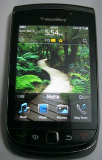 Black BlackBerry Torch 9800