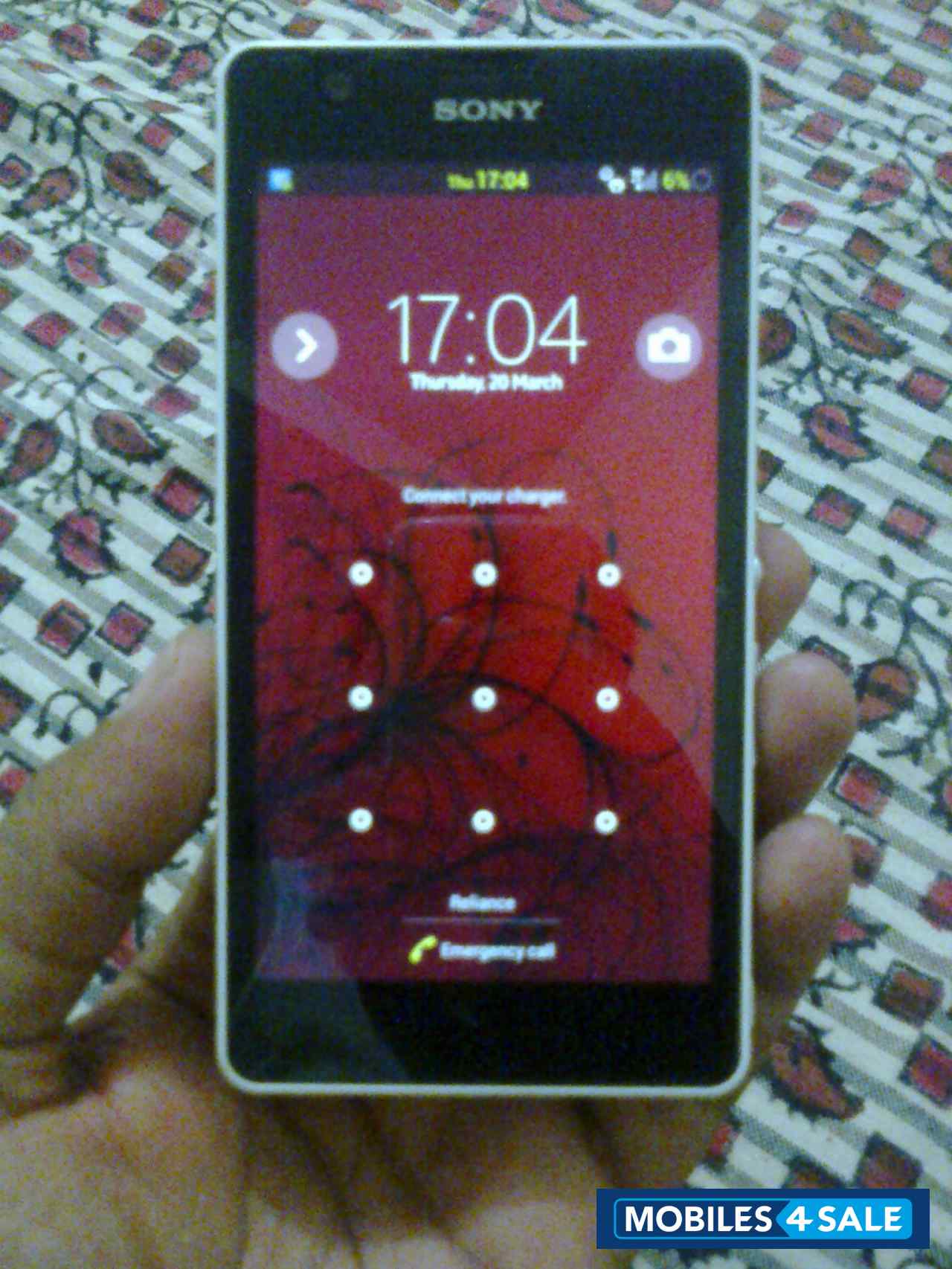 White Sony Xperia ZR