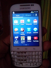 White Samsung Galaxy Chat