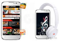 White Micromax Canvas Music A88