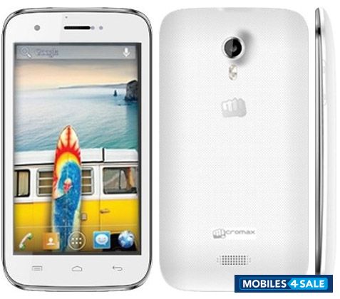 White Micromax Canvas Lite A92