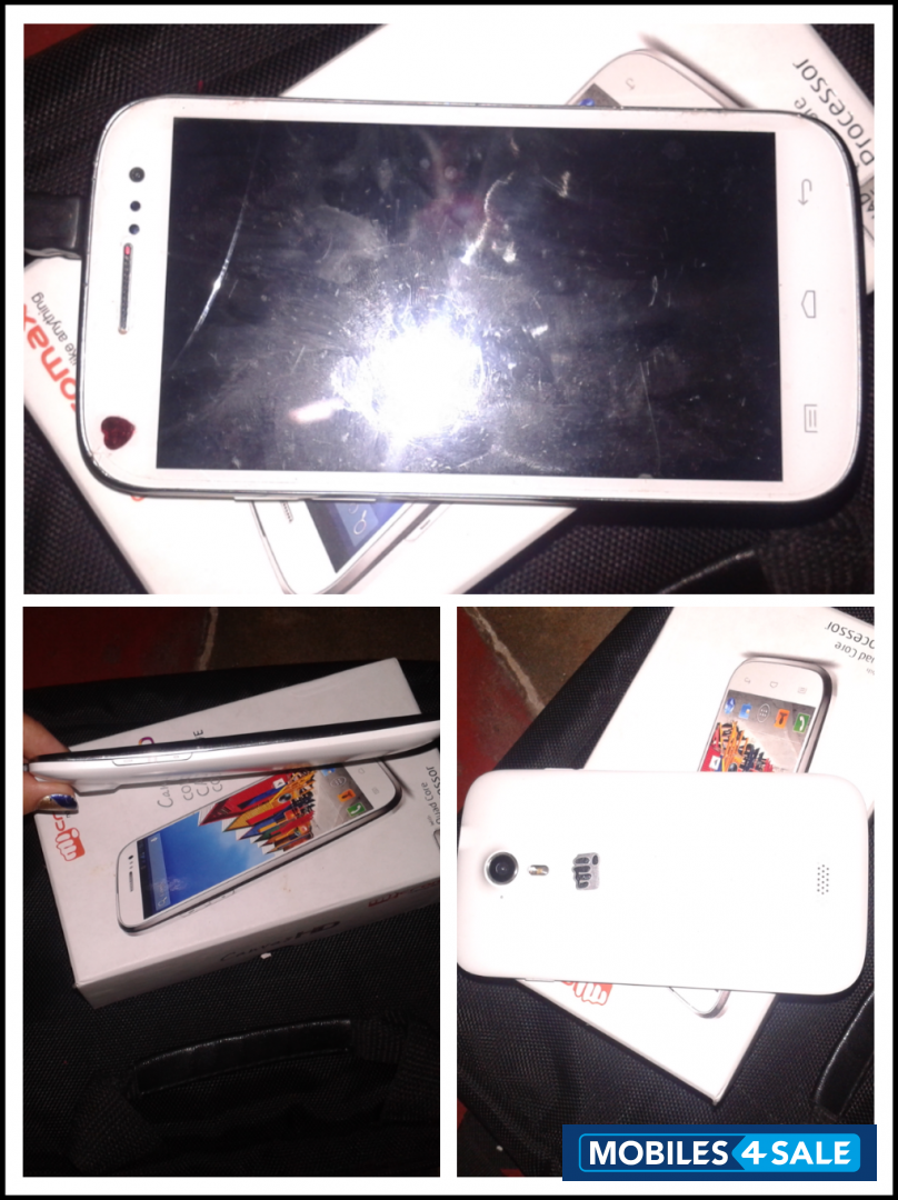 White Micromax Canvas HD A116