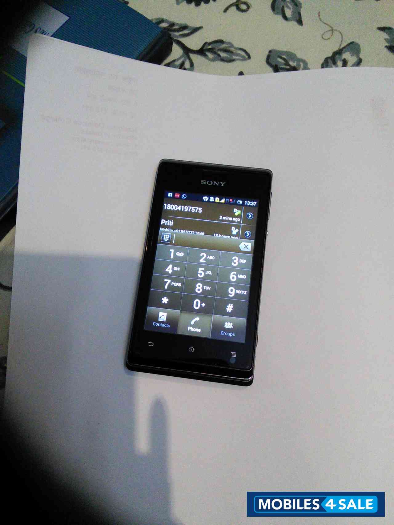 Black Sony Xperia E Dual