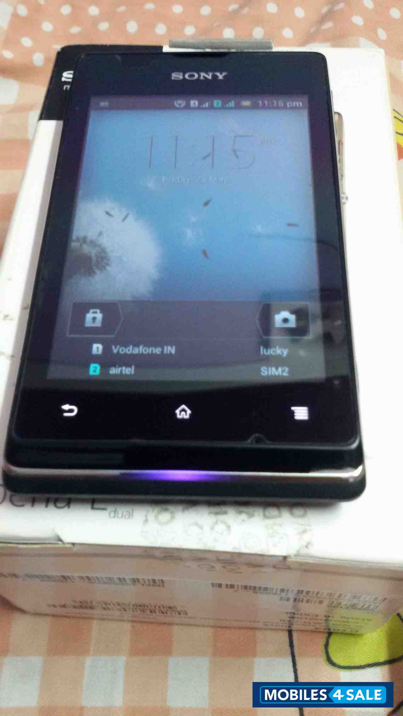 Black Sony Xperia E Dual