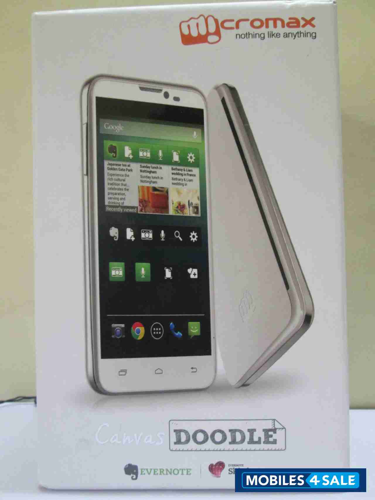 White Micromax Canvas Doodle A111