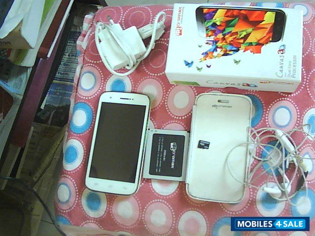 White Micromax Canvas 3D A115