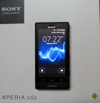 Black Sony Xperia sola