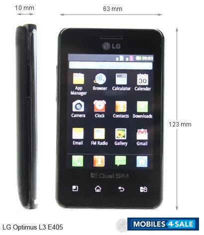 Black LG Optimus L3 Dual