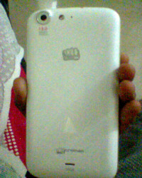 White Micromax Canvas 4 A210