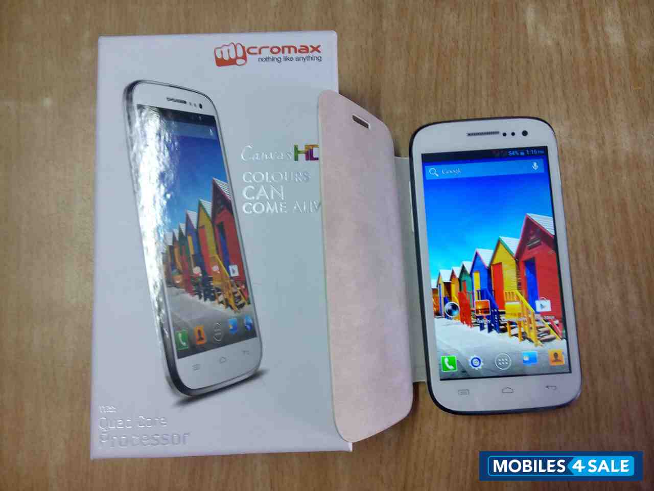 White Micromax Canvas HD A116i