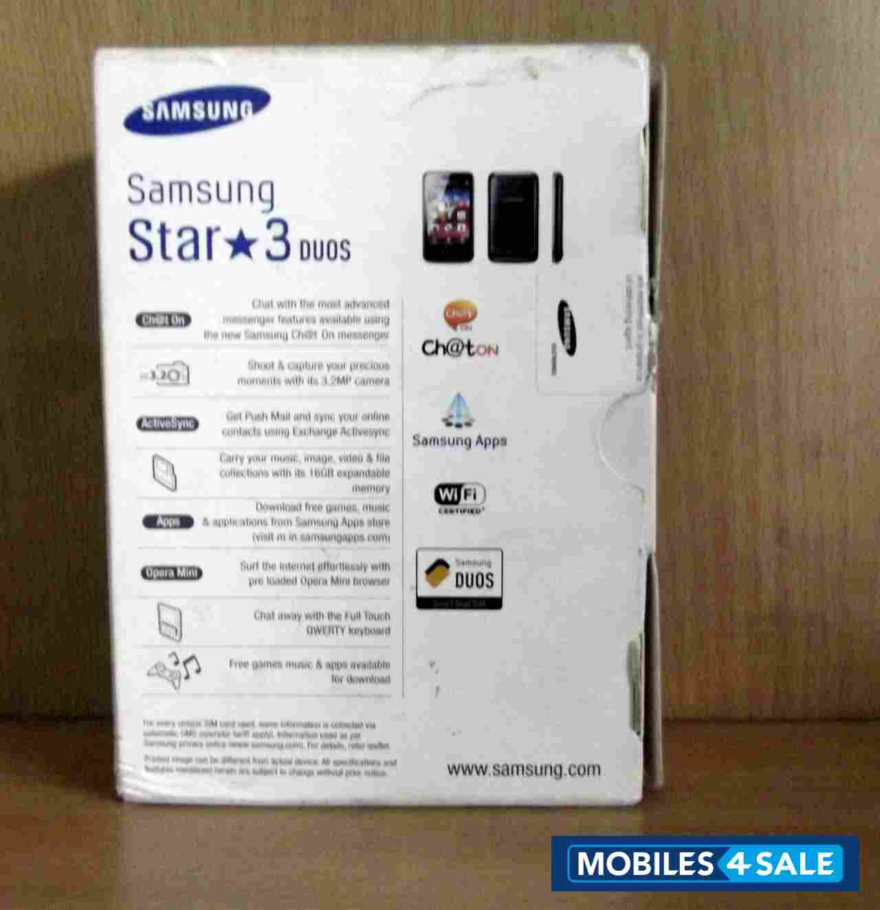 Black Samsung Star 3 Duos