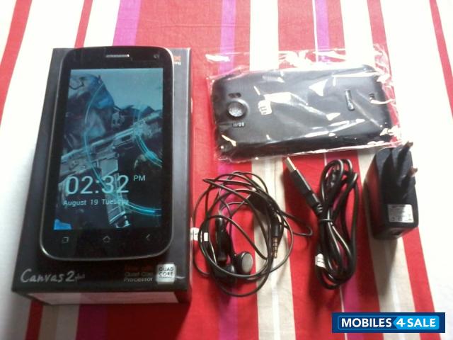 Black Micromax Canvas 2 Plus A110Q