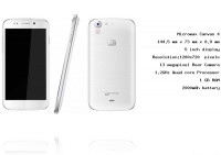 White Micromax Canvas 4 A210