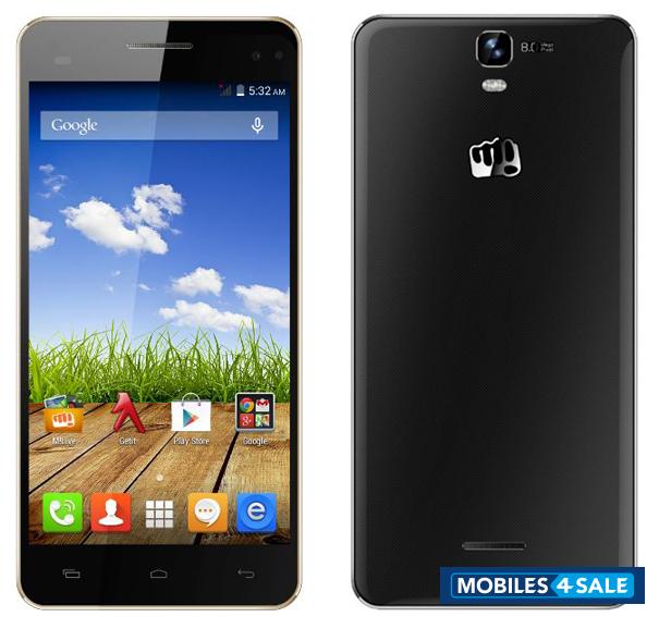 Black Micromax Canvas HD Plus A190