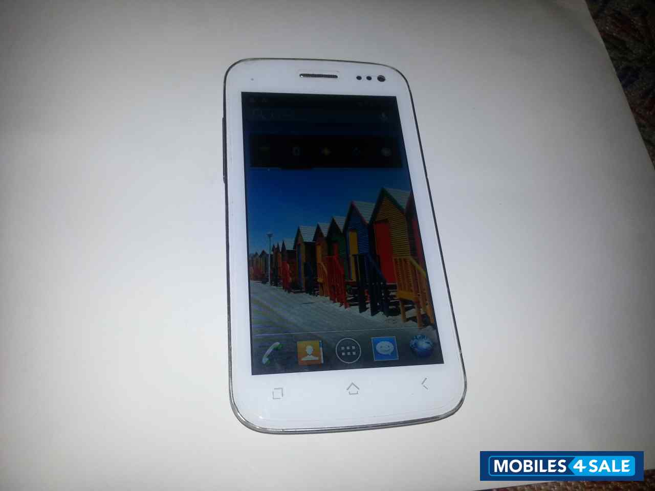 White Micromax Canvas 2 Plus A110Q