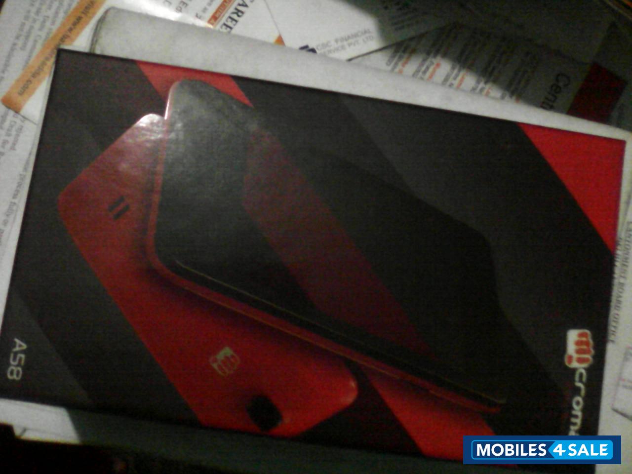 Red Micromax A58 Bolt