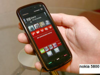 Black-red Nokia XpressMusic 5800