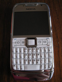 White & Silver Nokia E71