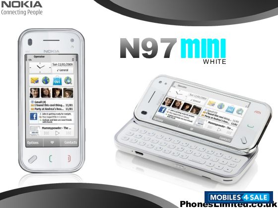 White Nokia N97 Mini