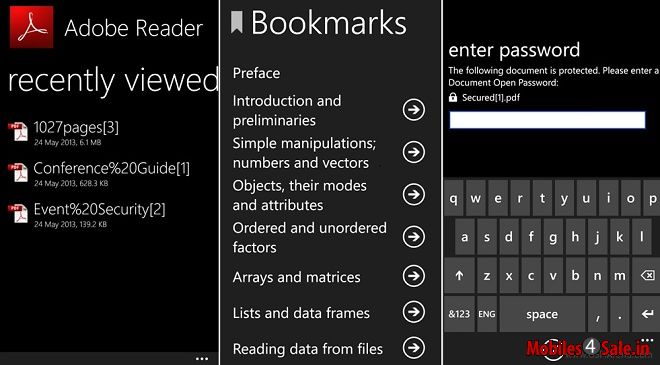 Adobe Reader App for Windows Phone