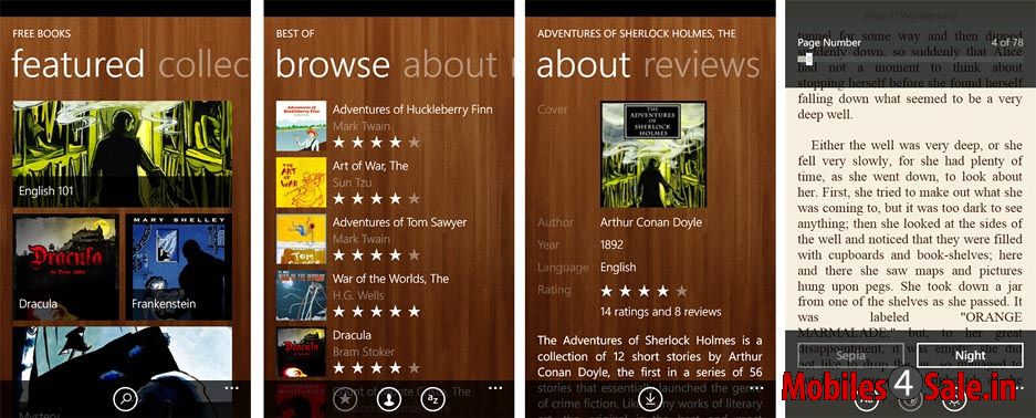 Free Books App for Windows Phone