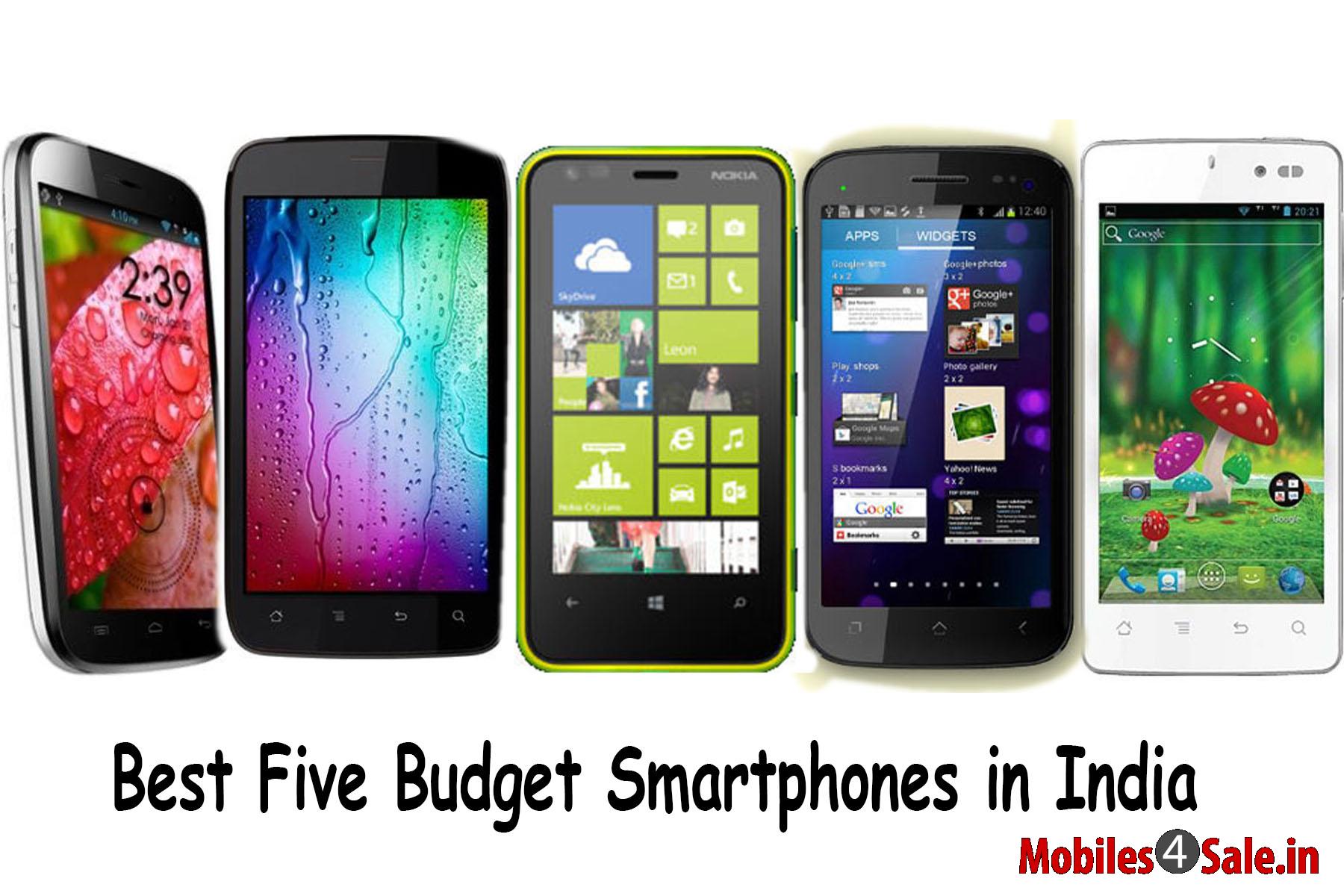 Best Five Budget Smartphones in India - Mobiles4Sale